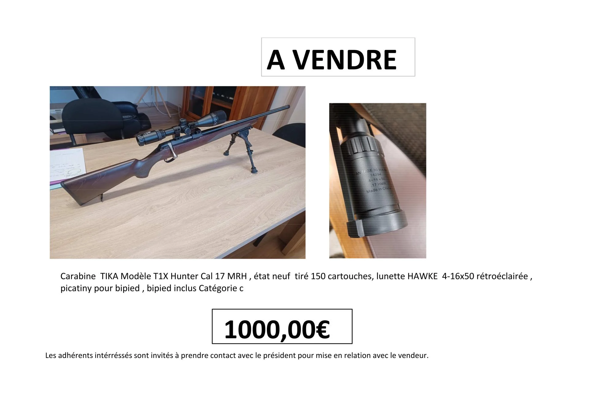 Annonces carabines tika