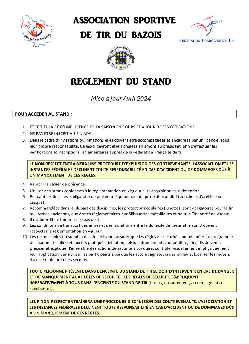 Association sportive reglement stand1